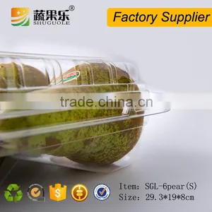 PET Disposable Pear Packaging Box for 6 Packs Fruit thumbnail-5