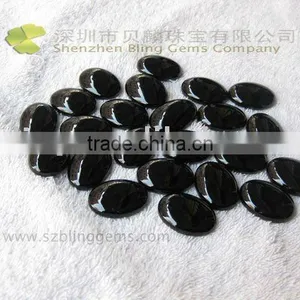Natural Semi Precious Stone Black Onyx Oval Cabochon thumbnail-1