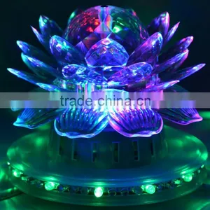 New Style High Quality LED Lotus Full Color Revolving Lamp LED Crystal Rotating RGB Sunflower Stage Effect Lighting thumbnail-4