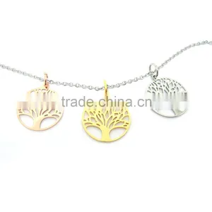 Best Price Stainless Steel 20mm Small Family Tree of Life Charms thumbnail-1