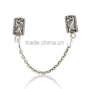 925 Sterling Silver Custom Design Safety Chains Antique Finshing European Bracelets Chains New Arrival Safety Chains thumbnail-1