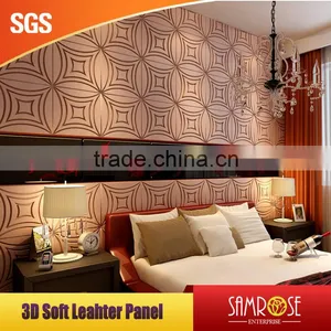 Soft Background Art 3D Leather Wall Panels Fengshui thumbnail-1