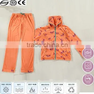 Orange Bamboo Suit Bathrobe Homewear thumbnail-1