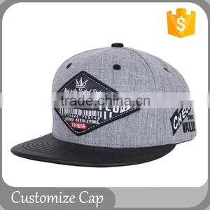 6 Panel Short Brim Customizable Embroidered Snapback Caps thumbnail-1