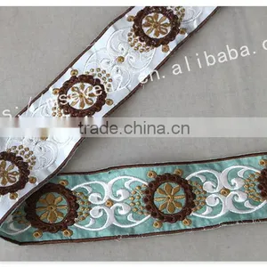 New Arrival 6cm Width Gorgeous Ethnic Lace Trim Embroidery for Garment thumbnail-2