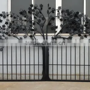 Heavy Duty Powder Coated Iron Tree Driveway Gate thumbnail-1