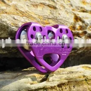 Stainless Steel Tandem Zipline Cable Trolley Pulley for Outdoor Climbing With Sealed Ball Bearings thumbnail-1