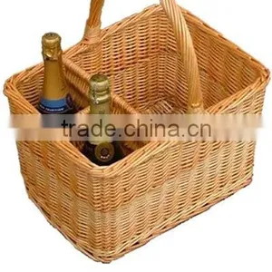 Handle Wicker Wine Basket for Carrier thumbnail-1