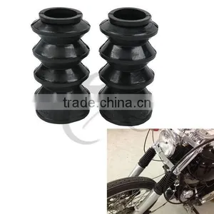 39mm Rubber Fork Gaiters Gators Boots For Harley Davidson XL883 Sportster 1200 thumbnail-1