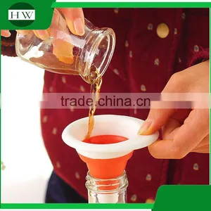 Kitchen Accessories Eco Multipurpose Mini Portable Hanging Silicone Collapsible Hopper Funnel thumbnail-1