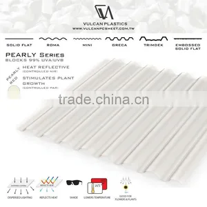 Translucent Polycarbonate Corrugated ROMA Sheet Ideal for Plants(Pearly RED ROMA) thumbnail-2