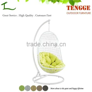 TG15-0138 Beautiful Weaving White Rattan Indoor Wicker Hanging Chair thumbnail-1