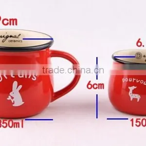 Haonai High Quality Hot Sale Ceramic Morning Tea or Milk Cup thumbnail-4