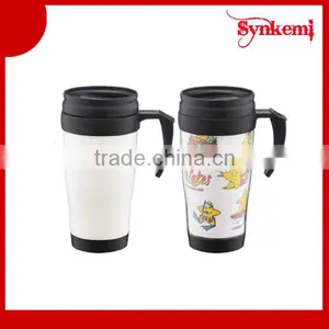14oz Custom Plastic Travel Mug With Handle thumbnail-1