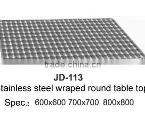 Stainless Steel Wraped Square Table Top for Indoor and Outdoor thumbnail-1