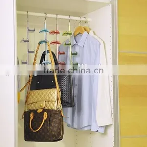 360 Degree Rotatable 4 Layer Hook Rack Bag Rack Bag Hanger thumbnail-3