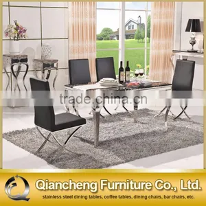 Dining Room Furniture Marble Stainless Steel Dining Table for 6 People thumbnail-3