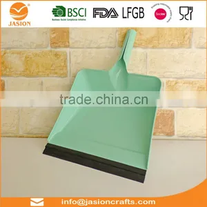Powder Coated Metal Home Cleaning Dustpan and Stiff Hand Brush Set thumbnail-1