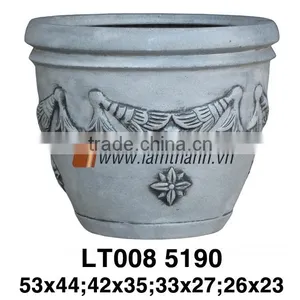 The Old Vietnamese Pottery Company Rustic Outdoor Round Large Pottery thumbnail-1