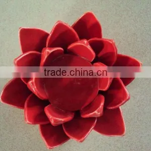 Ceramic Candle Holder Wholesale With Flower Design for Valentine's & Wedding thumbnail-1