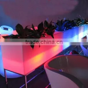 CE ROHS SGS Approved Home and Garden Decoration Plastic Colorful LED Flower Pot With Remote thumbnail-1