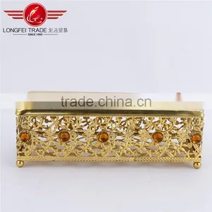 High Quality Acrylic Decorative Gold-coated Tissue Box, Tissue Paper Box, Tissue Storage Box thumbnail-4