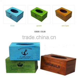 High-end Vintage Wooden Car Tissue Pumping Toilet Paper Cassette Toilet Tissue Box Continental thumbnail-3