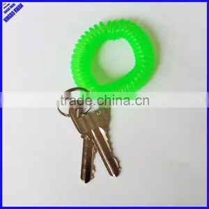 Cheap 5cm Round Plastic Wrist Coil Key Ring thumbnail-2