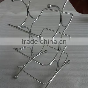 CHROME WINE RACK / METAL WINE RACK FOR 6 BOTTLES thumbnail-2