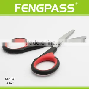 S1-1030 4.5" 2Cr13 Stainless Steel Blade With PP+TPR Plastic Handle Low Price Scissors thumbnail-3