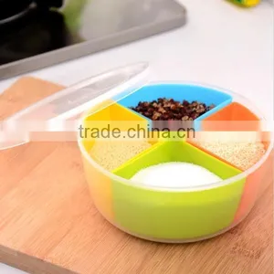 Custom Creative Food-Grade Plastic One Big Box + 4 Small Box Spice Storage Case Box Supplier thumbnail-1