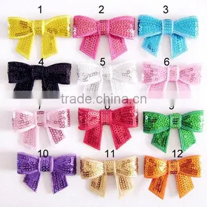Traditional Magnetic Mullticolor Sequins Hair Bow for the Girls thumbnail-2