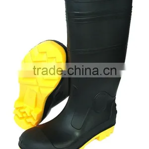 Yellow Steel Toe Steel Midsole Pvc Safety Boots thumbnail-2
