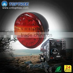 4inch Round Red Led Truck and Trailer Rear Lights 12v 24v Stop Tail Light thumbnail-1