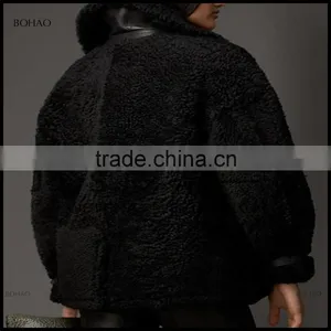 Usa Made in China Wholesale Price Pattern Coats Faux Fur Popular Winter Warm Short Cross Winter Jackets thumbnail-6
