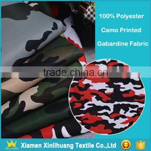 New Style 100 Polyester Red Camo Printed Gabardine Fabric for Outdoor Work Clothing thumbnail-1