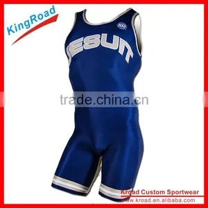 2016 New Arrival China Custom Sublimated Sleeveless Wrestling Overall/quick Dry Overall With Cheap Price thumbnail-1