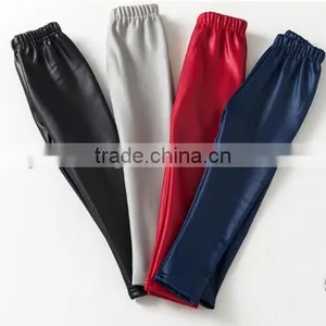 Wholesale Cheap Plain Mix Color Girls Winter Faux Leather Leggings thumbnail-2