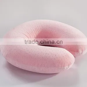 TP050 2016Wholesale Velvet U Shape Memory Personalized Travel Neck Pillow thumbnail-6