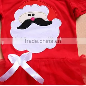 Children Christmas Outifit Santa Claus Baby Clothes Romper Red Booming Chiffon Clothing thumbnail-6