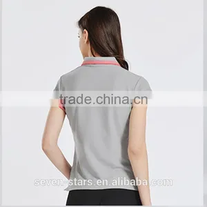 Slim Stand Collar T-shirt Women T-shirt Made From Judi Fabric thumbnail-5