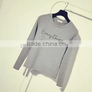 Wholesale Charming Women Long Sleeve Print T-shirt thumbnail-1