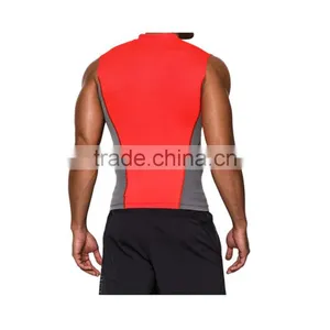 Mens Custom Breathable Dri-fit Polyester Fitness Gym Singlet thumbnail-4