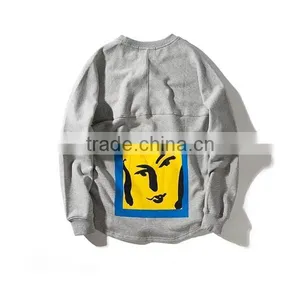 Scary Face Printed 100% Cotton Hoodie Plus Size Custom Hoodie Printing Wholesale Cheap Offer thumbnail-1