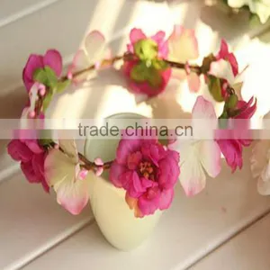 Ladies Floral Flowers Wedding Garland Forehead Hair Head Band thumbnail-2