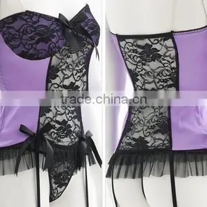 2015 New Lace Sexy Nude Black Teddy Lingerie thumbnail-4