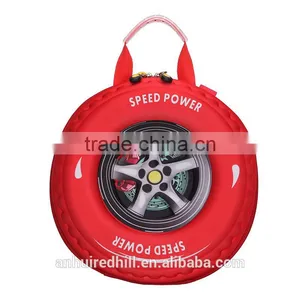 R1879H Children's Backpack 3D Car Cartoon Racing Car Tire Bag Kindergarten Backpack thumbnail-3