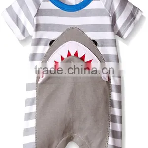 Wholesale Funny 3D Baby Rompers Shark Newborn Baby Clothes Rompers Animals Pattern thumbnail-4