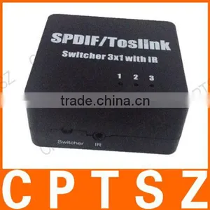 Spdif Switcher 3X1,Toslink Switcher,3 Ways Optical Signals Switch to 1 Set of SPDIF/TosLink Signal Receive Device thumbnail-1
