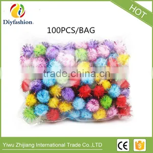 20mm Handmade Art Toys Chenille Stems Bendaroos Christmas Plush Ball Hair Root Diy Children Toys Gifts thumbnail-2
